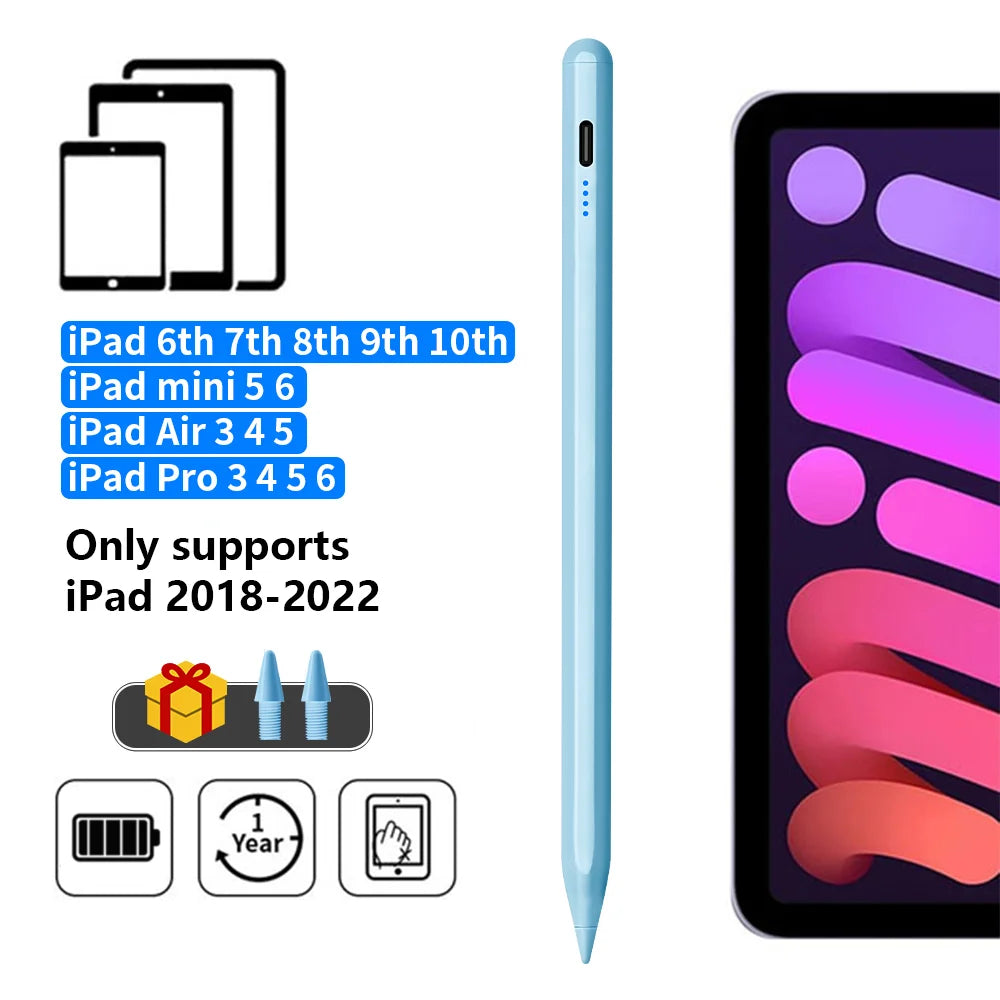 iPad Pencil Stylus – Palm Rejection & Power Indicator