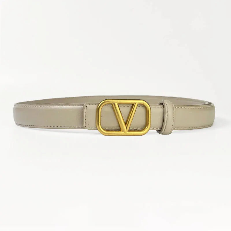 Classic ladies belt casual Joker ladies thin belt fashion personality with pants.