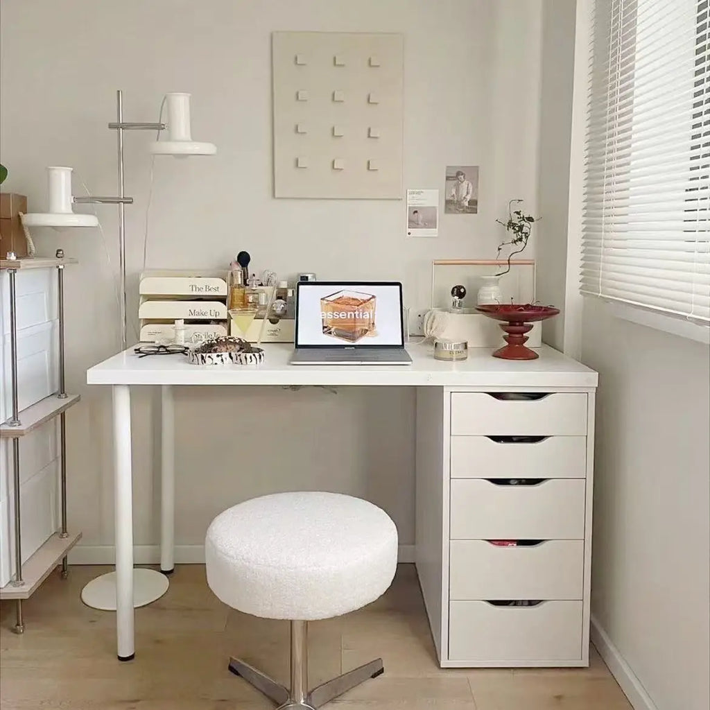 Integrated Cream-Style Study & Work Desk – Girls’ Room