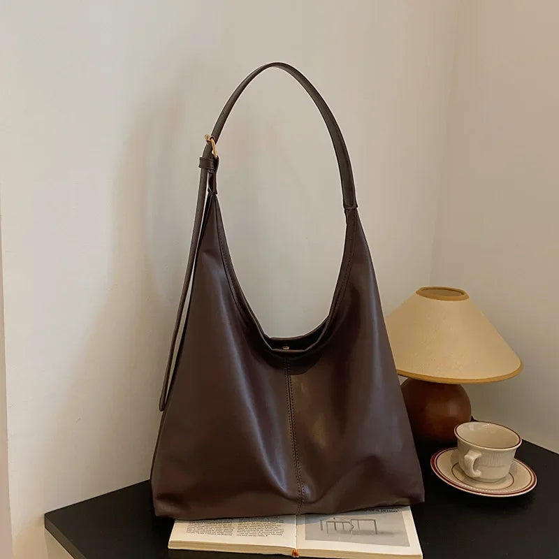 New Retro Women’s Tote Bag – Simple Large Shoulder Handbag