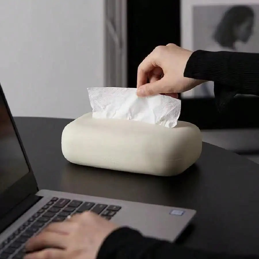 Light Luxury Silicone Tissue Box Cover – Waterproof & Reusable