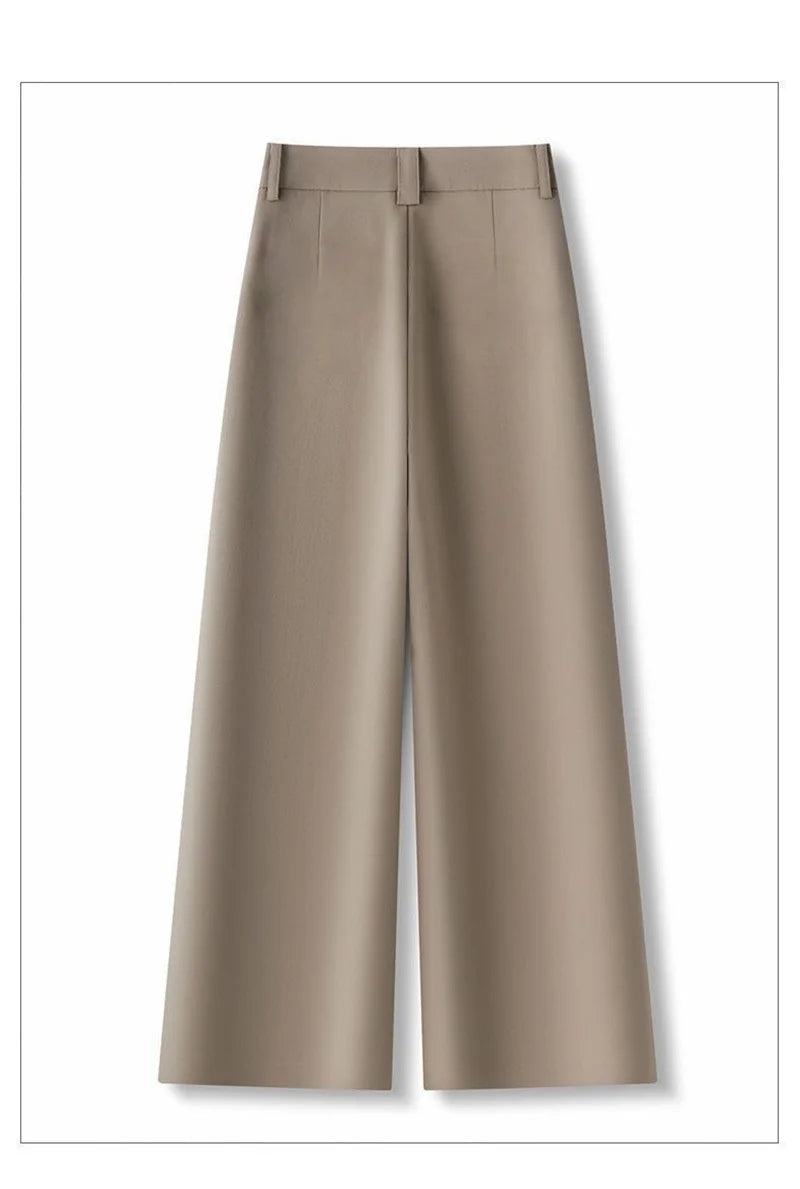 Spring Autumn 2026 Korean Spring New Temperament Pants Women High-end Wide-leg suit Pants Female Trouser Ladies