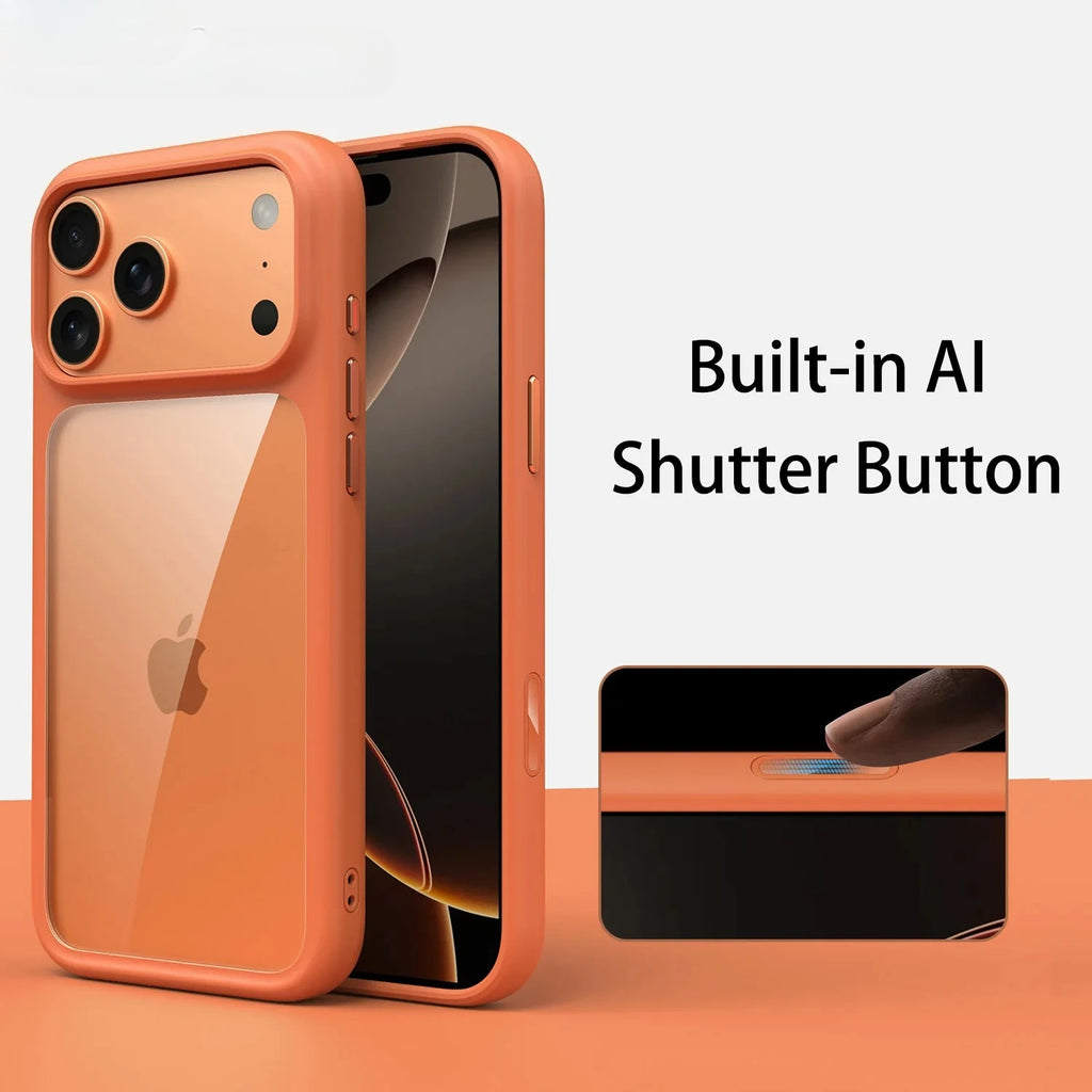 iPhone Case 17 Series – Orange Matte Transparent