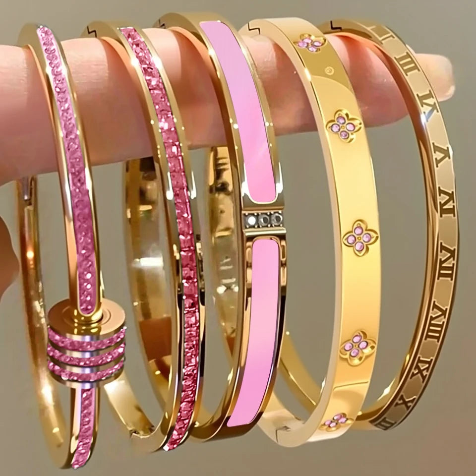 ZAKOL Zirconia Stackable Bracelet Set