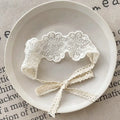 Ins Girls Hollow Headbands Baby Elastic Hair Band Newborn Lace White Floral Sweet Princess Hairband Photo Props Hair Accessories