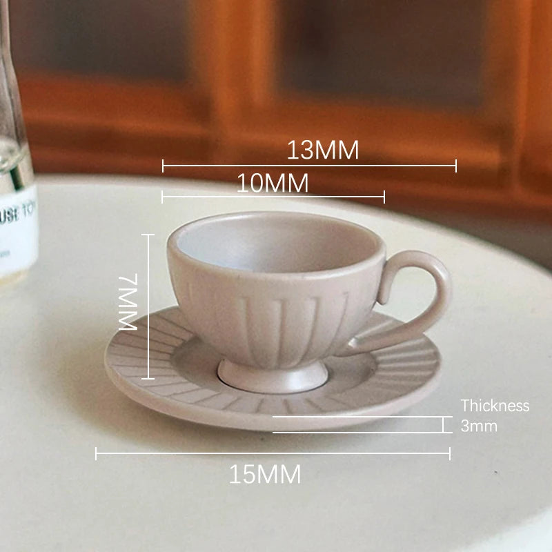Miniature French Coffee Cup & Saucer Set