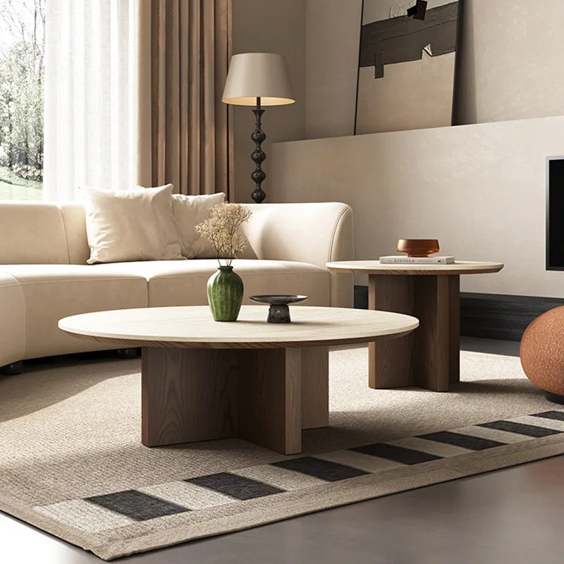 Office Indoor Coffee Tables Round Beige Balcon Apartment White Coffee Tables Center Nordic Wood Tavolino Da Salotto Furniture