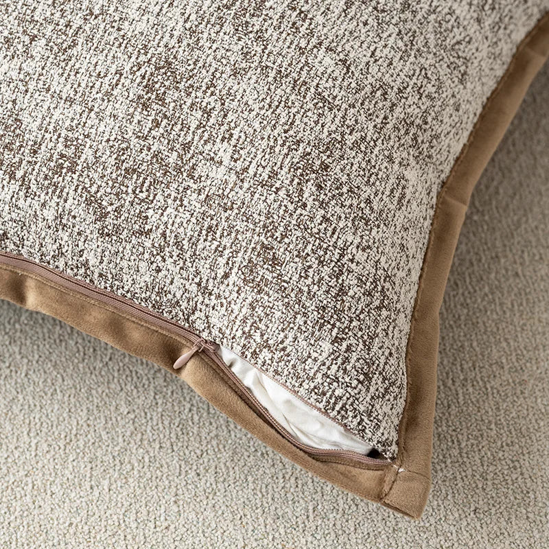 Luxury Chenille Jacquard Throw Cushion Case Soft Cozy Bound Edge Design Pillowcase for Home Living Room Bed Sofa Decor