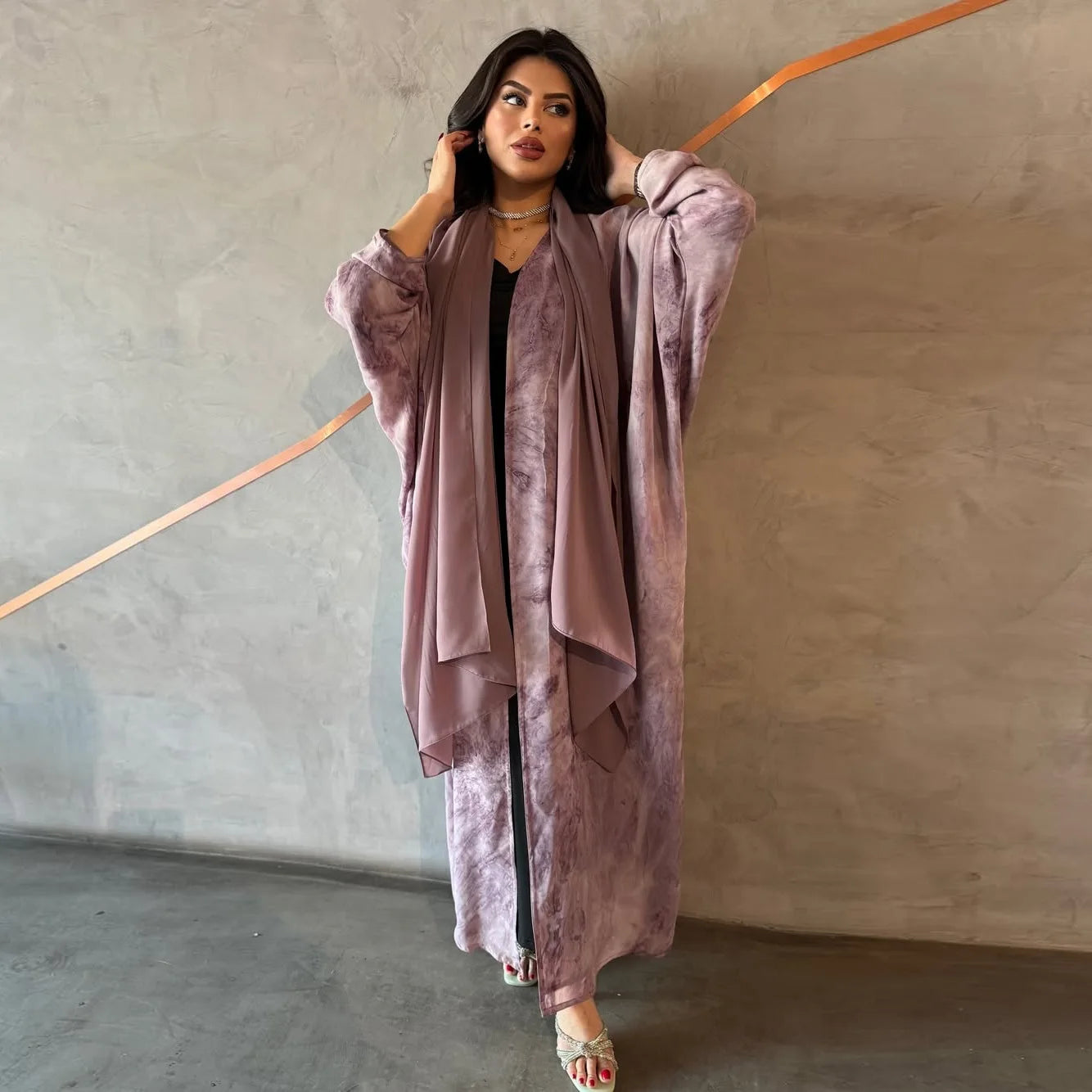 Women Muslim Abaya with Scarf Set DressRamadan Eid Print Cardigan Arab Long Robe Morocco Dubai Kaftan Islam Vestidos Jalabiya