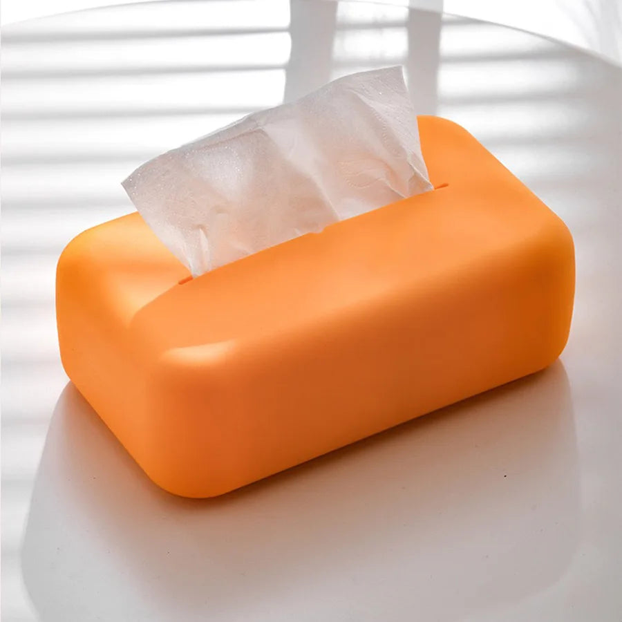 Light Luxury Silicone Tissue Box Cover – Waterproof & Reusable
