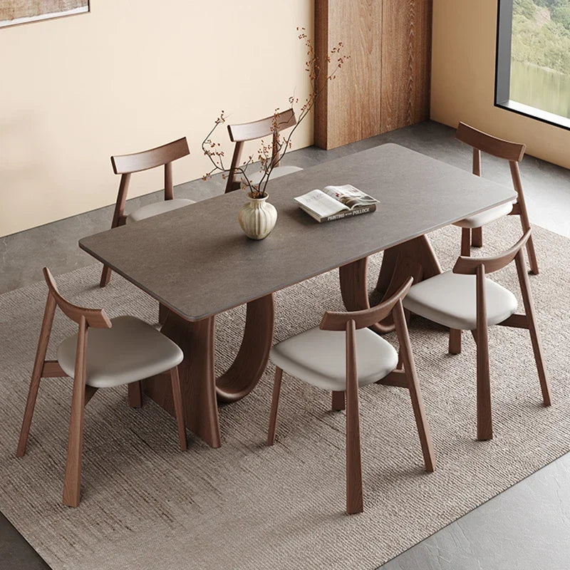 Wood Desk Dining Table Side Modern Nordic Balcony Dining Table Writing Office Designer Living Room Reception Mesa Home Furniture