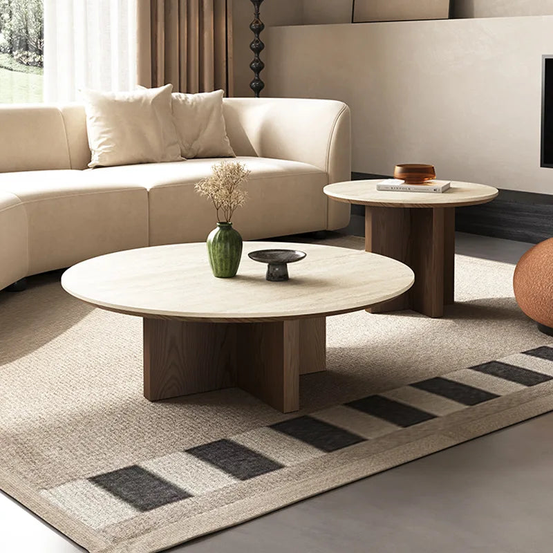 Office Indoor Coffee Tables Round Beige Balcon Apartment White Coffee Tables Center Nordic Wood Tavolino Da Salotto Furniture