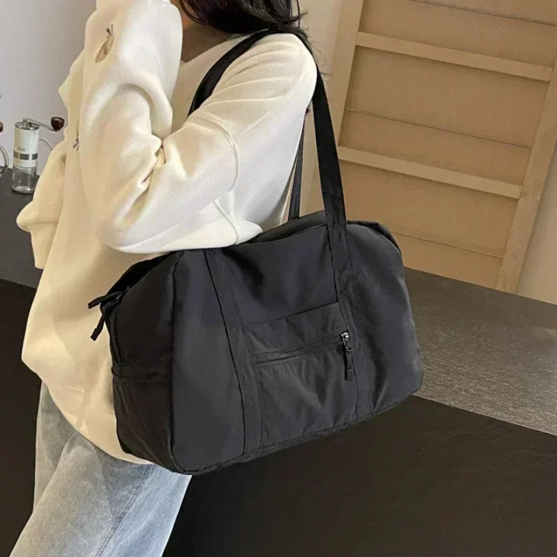 Casual Large Capaci Nylon Cloth Bag Women 2025 New Fashion Commuter Shoulder Bag Short-Distance Travel Bag Fitness Handb Women