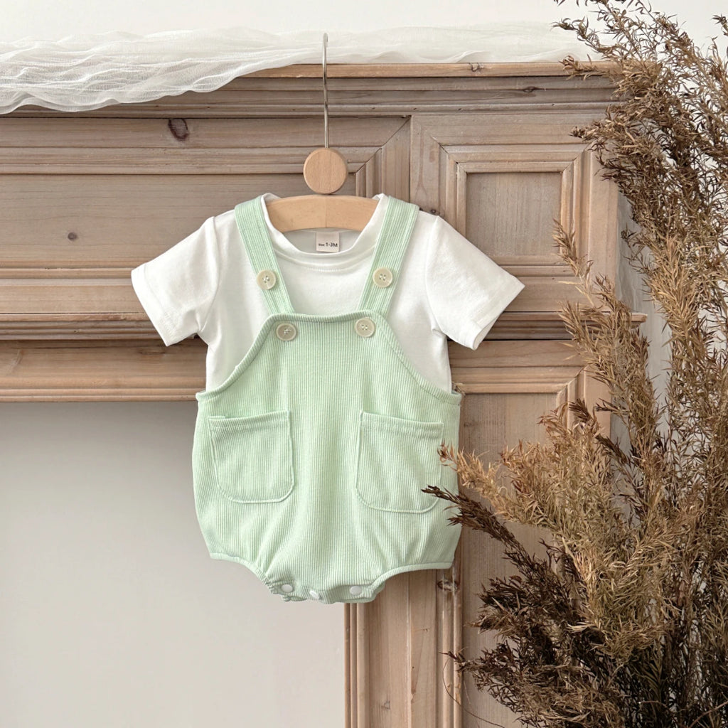 Baby Summer Corduroy Set – Top & Shorts (0–18M)