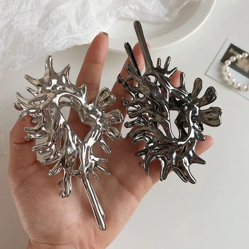 Exquisite Metal Large Claw Clip New Fashion Geometric Hair Claw Clip Barrettes Crabs Headwear For Women Girls Hair Accessories