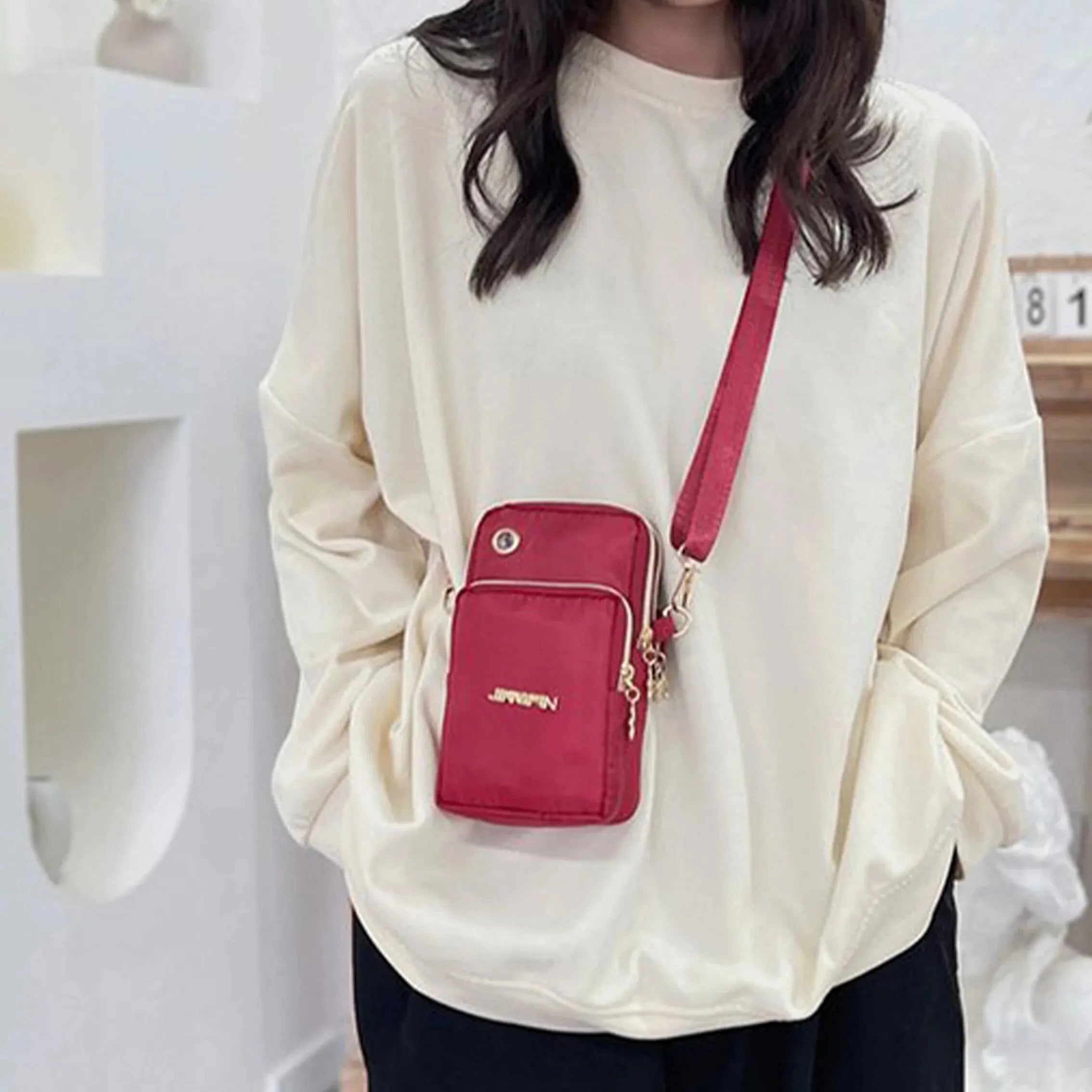 Women’s Mini Phone Crossbody Bag – Compact Coin & Running Neck Pouch