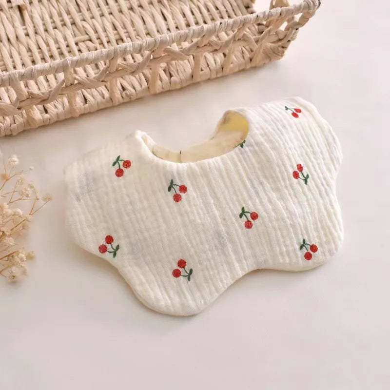 Newborn Baby Cotton Bibs – Cute Animal Muslin Burp Cloths
