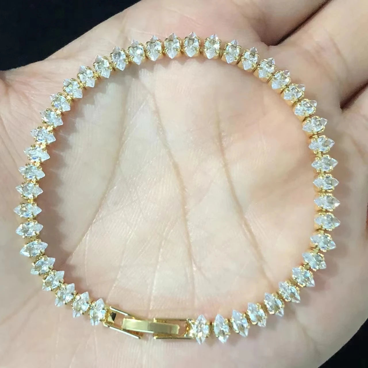 Roman Crystal Chain Bracelet
