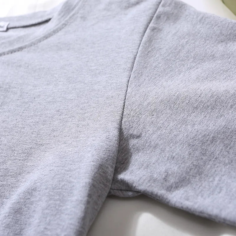 2023 Summer Short Sleeve T Shirts Women Cotton Solid T-shirt O Neck High Waist Crop Top Tee Female Casual Loose T Shirt
