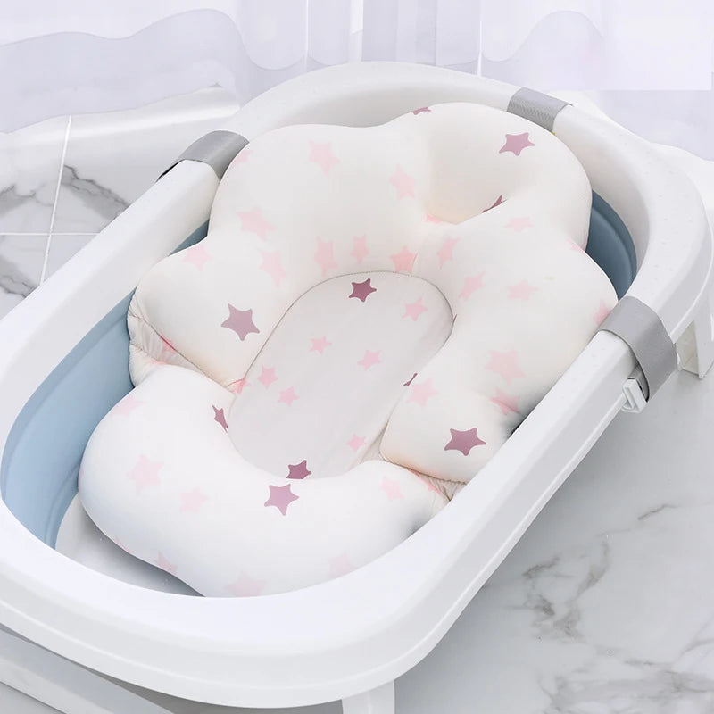 Newborn Baby Bath Mat & Tub Seat – Soft Cushion Support