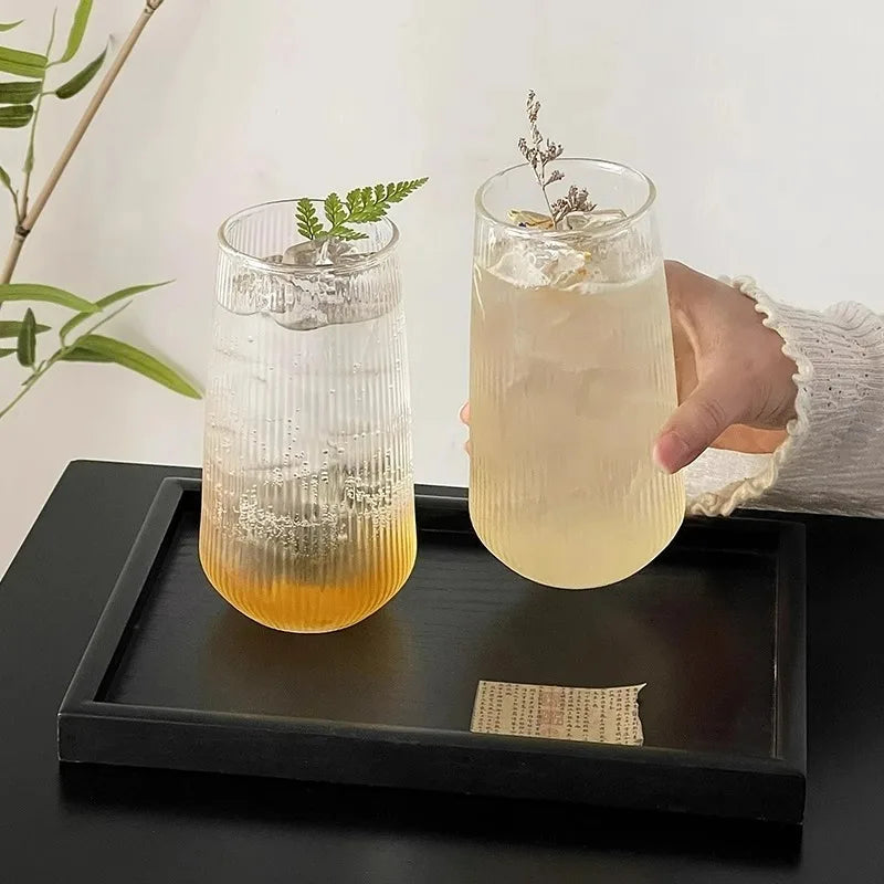 Striped Glass Cocktail Cup