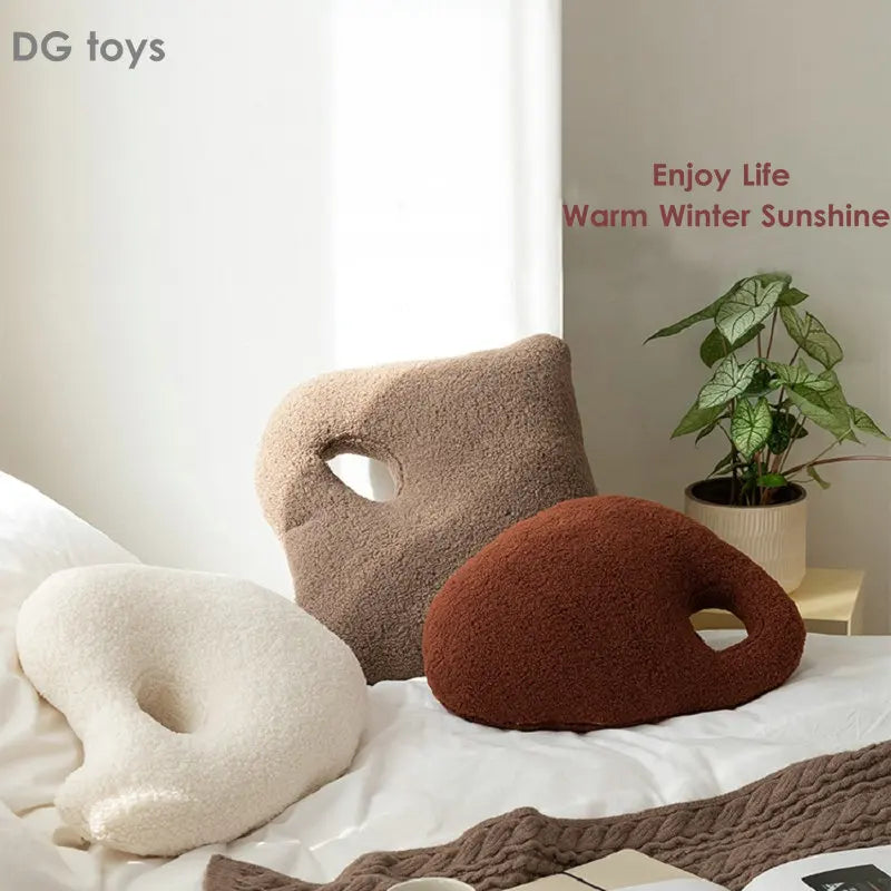 Nordic Warm Style Knot Ball Abstract Shape Pillow Sofa Cushion Stuffed Living Room Cushion Office Design Throw Pillow Round Ball