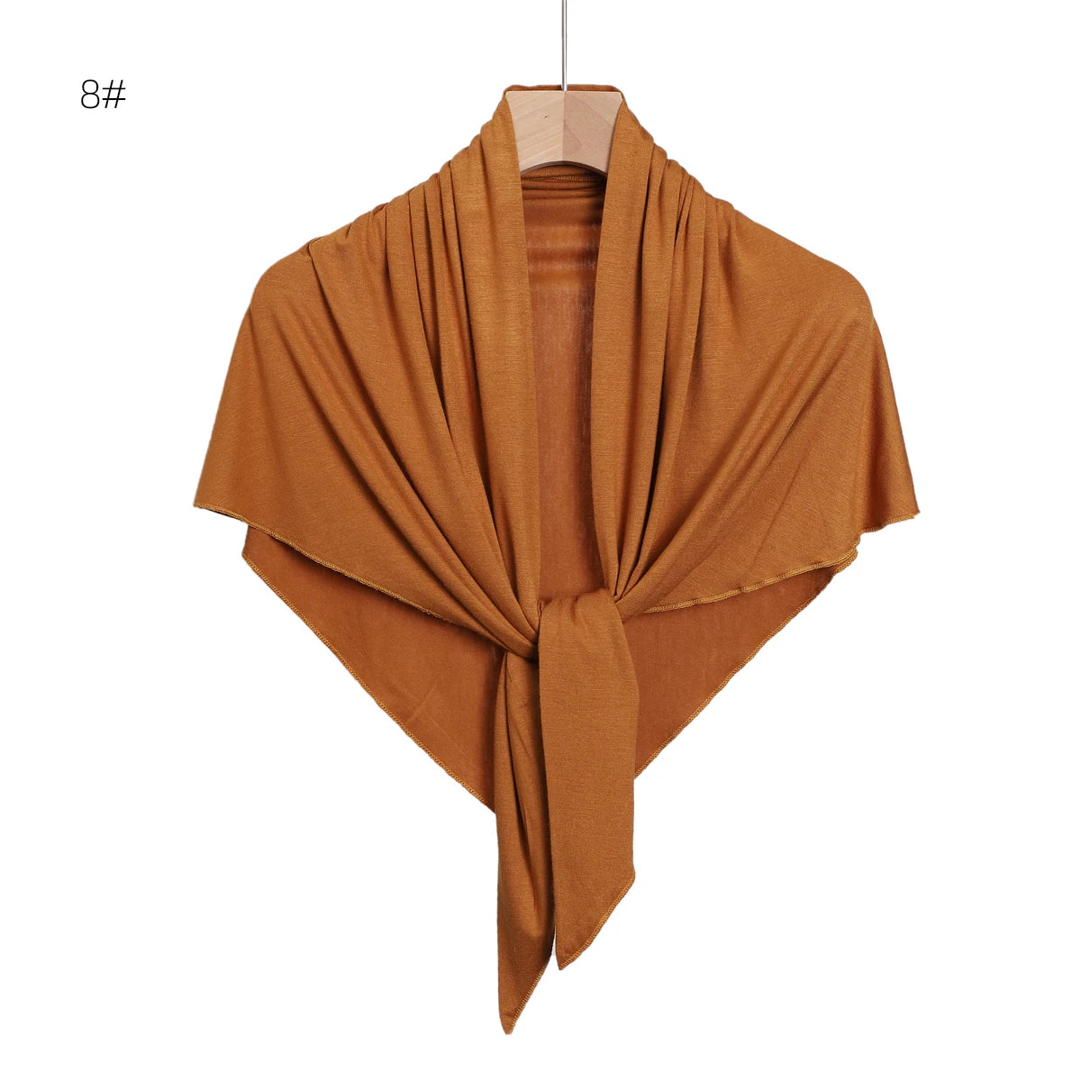 2024 New Solid Color Soft Modal Triangle Scarf Hijab Elastic Mercerized Cotton Wrap for Muslim Woman Hot Sale Headscarf