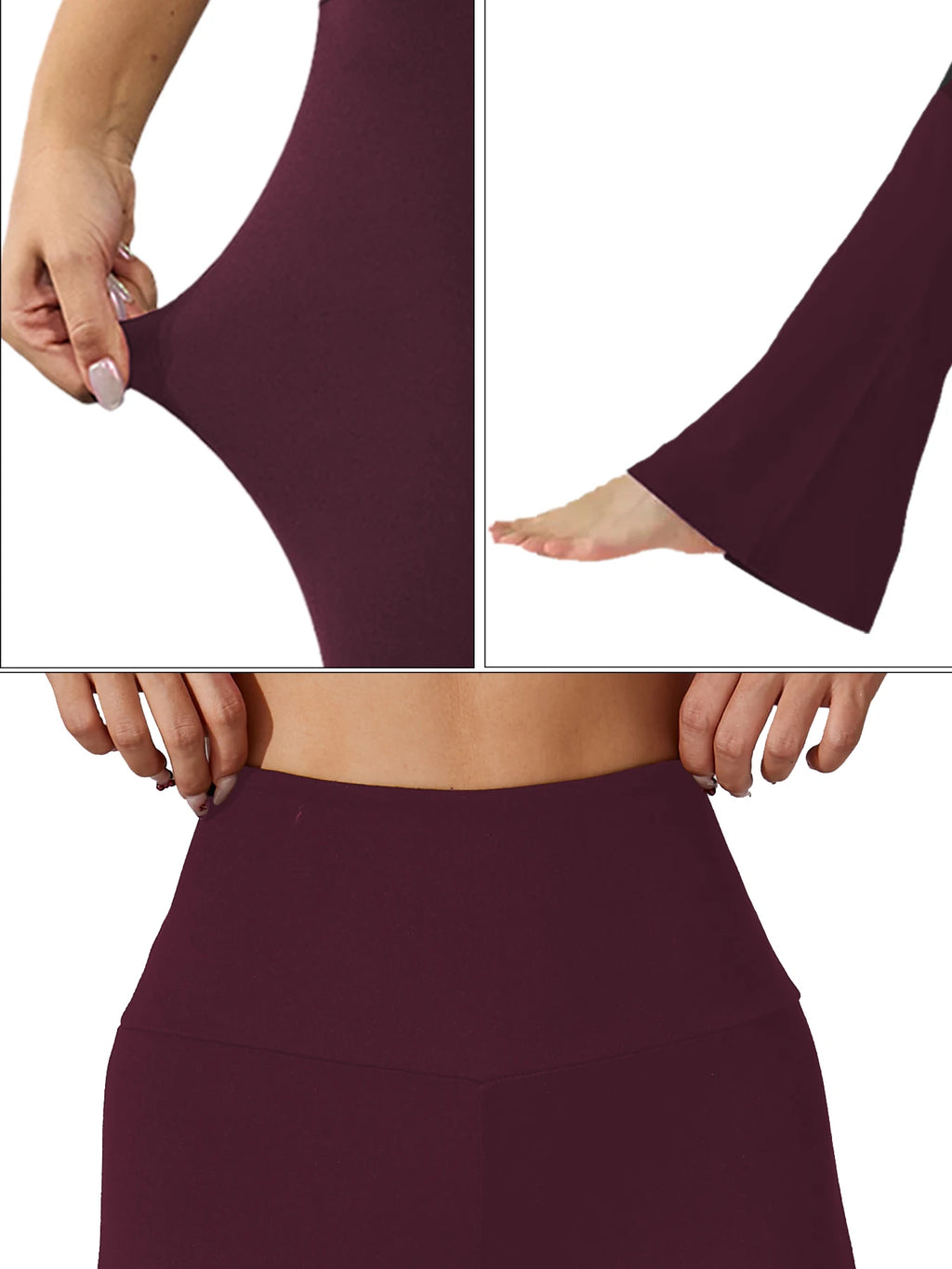Women's Super Soft Flare Pants High Waisted Tummy Control Workout Yoga Push Up Gym Fitness Long Leggings Bell Bottoms