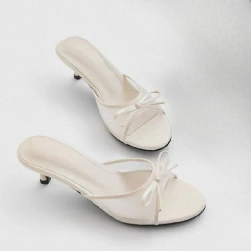 2026 Women Summer New Brand High Heel Sandals Versatile Simple Slim Heel Sandals Slippers