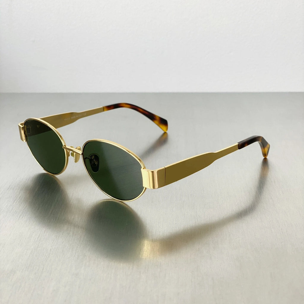 1PCS/2PCS/3PCS Metal Fashion Women's Sunglasses Luxury Brand Glasses Oval Frame Classic Colors
