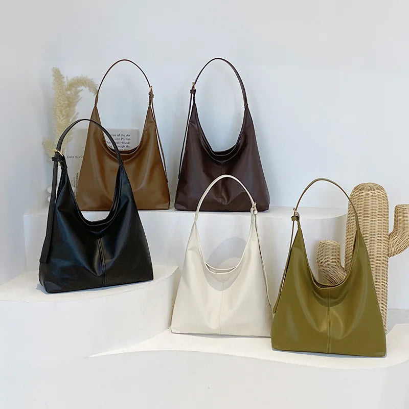 New Retro Women’s Tote Bag – Simple Large Shoulder Handbag