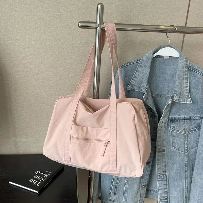 Casual Large Capaci Nylon Cloth Bag Women 2025 New Fashion Commuter Shoulder Bag Short-Distance Travel Bag Fitness Handb Women