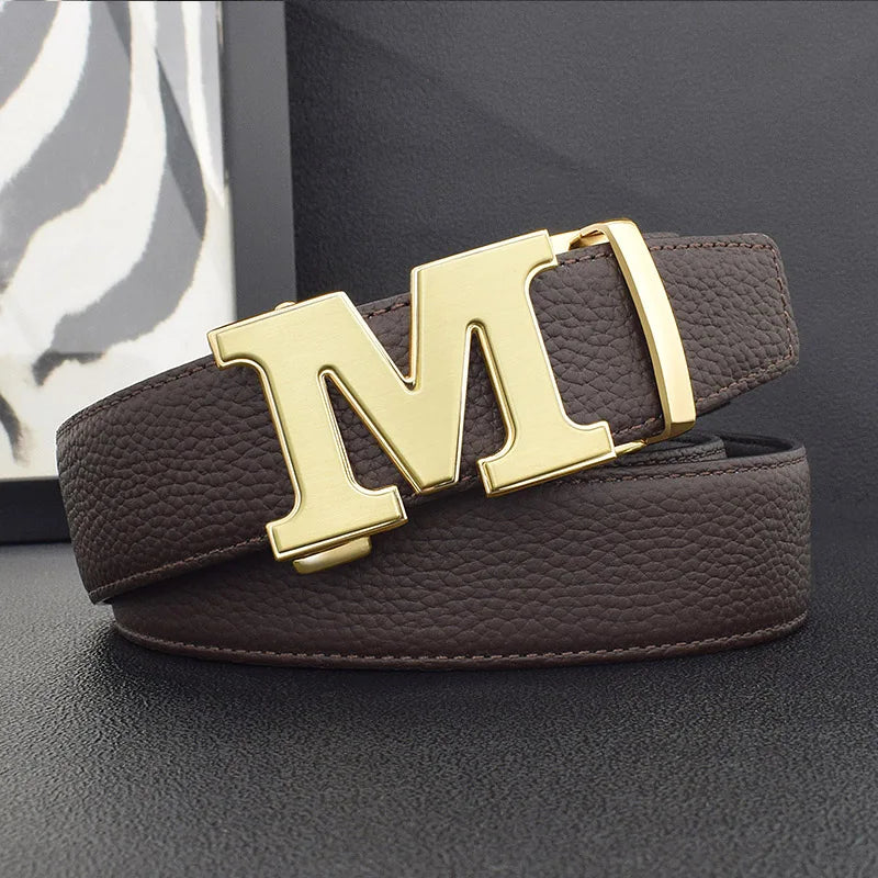 Men’s Luxury White Leather Belt