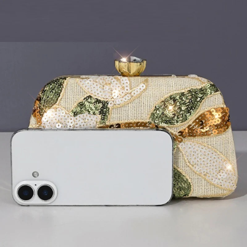 New Arrival Beaded Embroidery Evening Bag Chinese Style Clutch Bag Higt Quality Evening Crossbody Bag