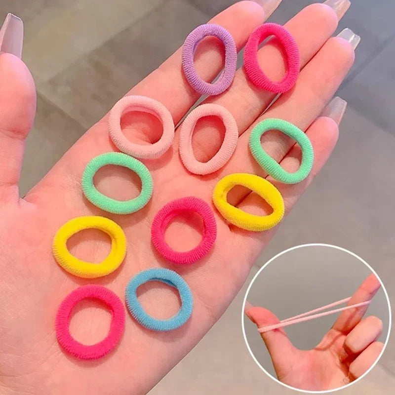 200/1000 PCS Colorful Nylon Elastic Hair Bands for Women & Girls – Small Ponytail Holders & Rubber Hair Ties