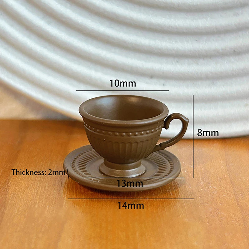Miniature French Coffee Cup & Saucer Set
