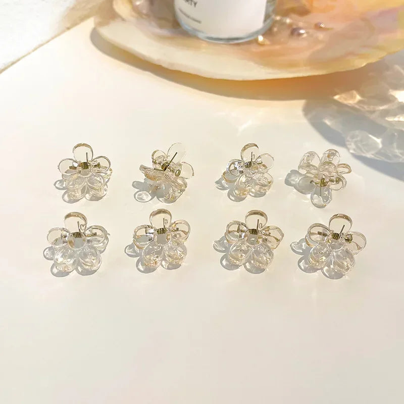 10pcs Korean Mini Floral Hair Claw Kawaii Hair Clip Claw Clamp Braid Clips Headwear Girls Women Hair Accessories
