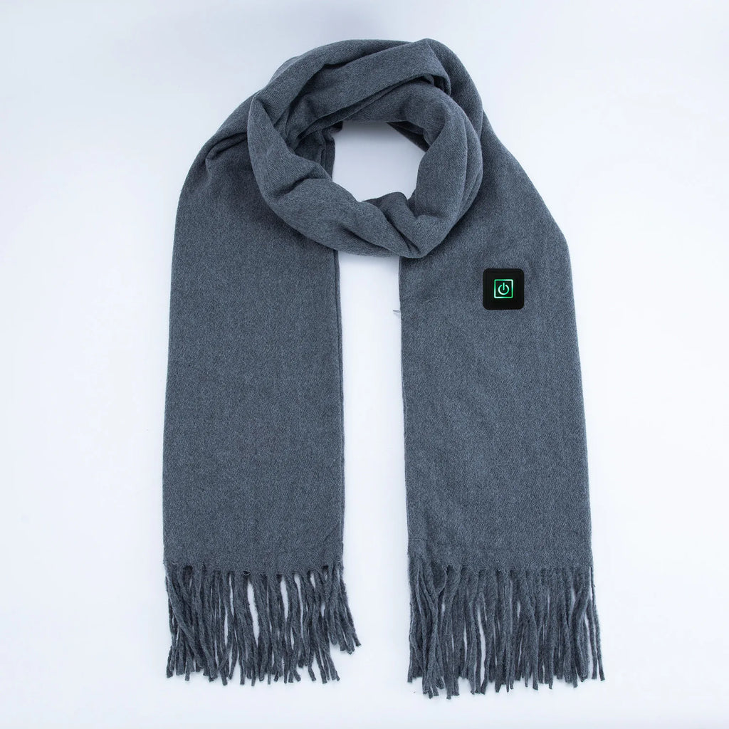 2025 USB Charging Electric Heated Scarf Rechargeable Adjustable Temperature Electric Winter Warmer Creative Unisex Warm Shawl