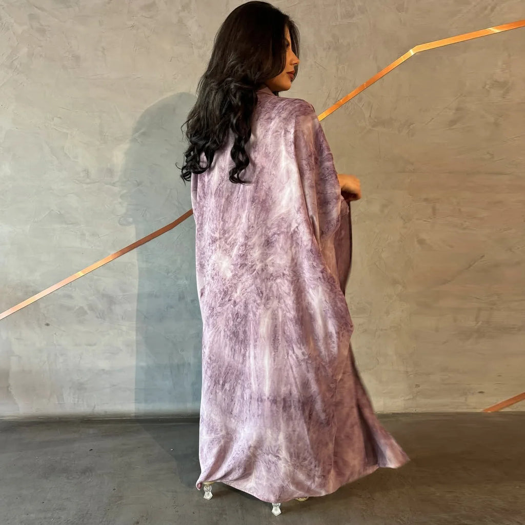 Women Muslim Abaya with Scarf Set DressRamadan Eid Print Cardigan Arab Long Robe Morocco Dubai Kaftan Islam Vestidos Jalabiya