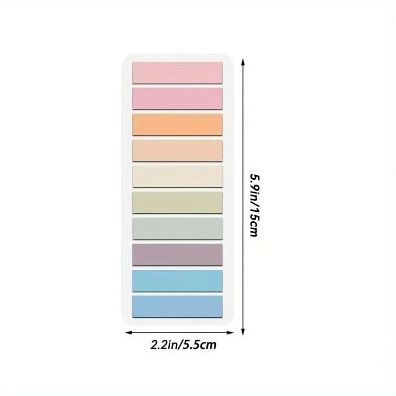 200 Sheets Morandi Color PET Index Tabs – Sticky Flags