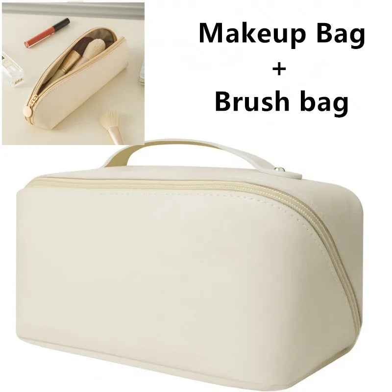 Custom Leather Embroidered Makeup Bag – Personalized Gift