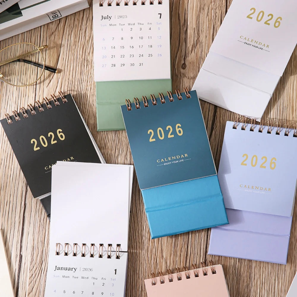 2026 Mini Morandi Desk Calendar – Small & Stylish