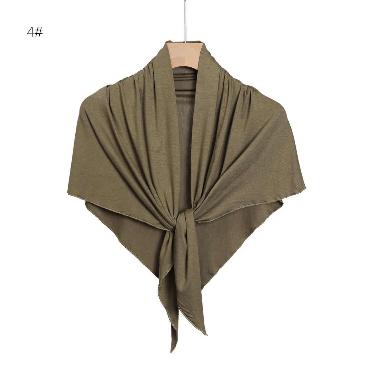 2024 New Solid Color Soft Modal Triangle Scarf Hijab Elastic Mercerized Cotton Wrap for Muslim Woman Hot Sale Headscarf