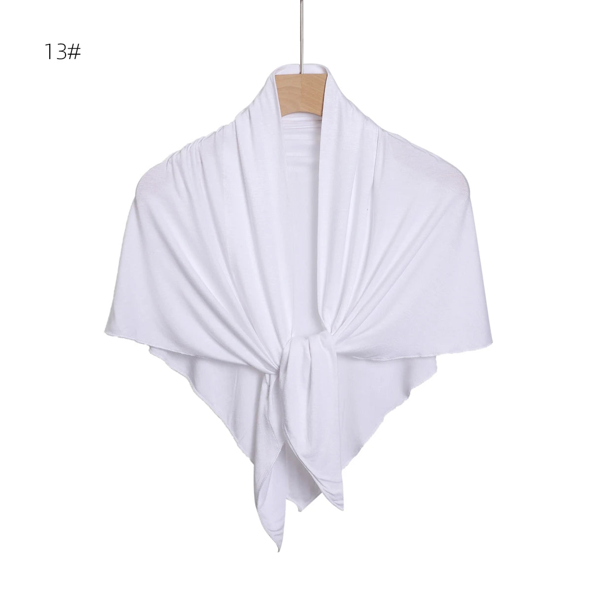 2024 New Solid Color Soft Modal Triangle Scarf Hijab Elastic Mercerized Cotton Wrap for Muslim Woman Hot Sale Headscarf