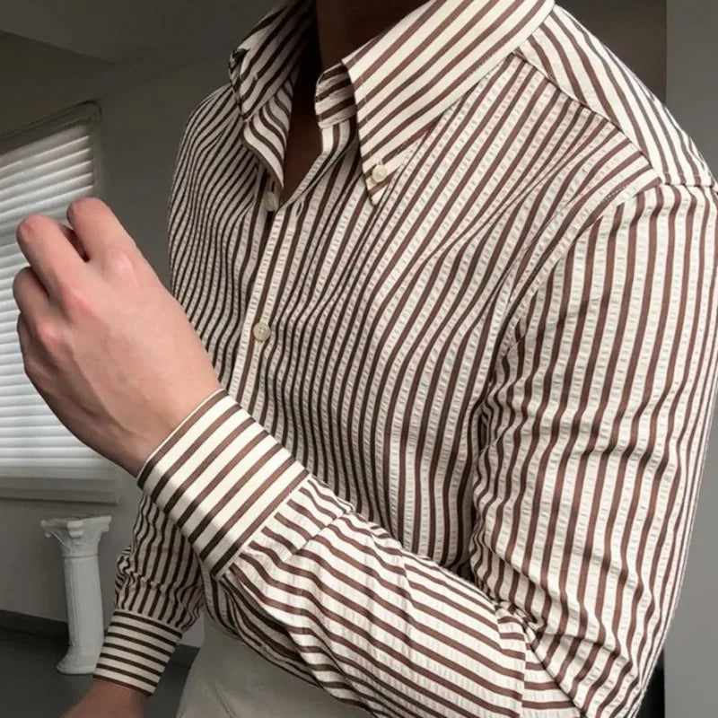 Men’s Striped Long Sleeve Shirt