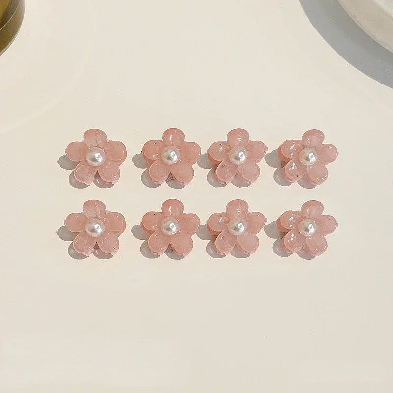 10pcs Korean Mini Floral Hair Claw Kawaii Hair Clip Claw Clamp Braid Clips Headwear Girls Women Hair Accessories
