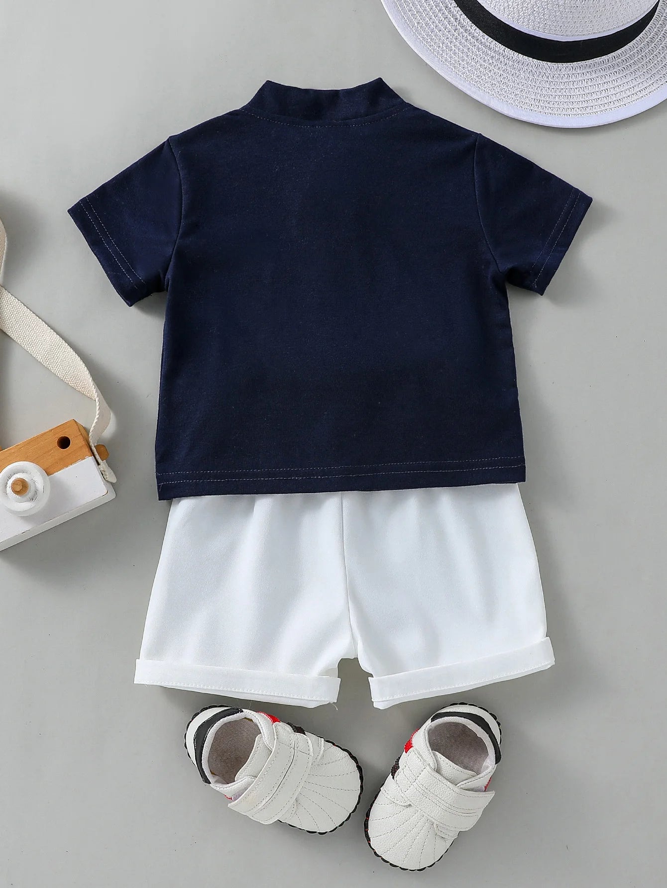 Baby Boys Summer Outfit – Short Sleeve Tee & Vest Set
