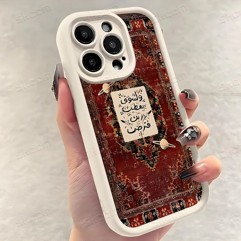 iPhone Case 7–16 – Retro Crimson Country Pattern