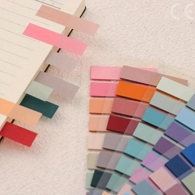 200 Sheets Morandi Color PET Index Tabs – Sticky Flags