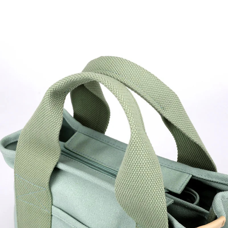 Xierya Women’s Small Canvas Shoulder Bag – Stylish Zippered Mobile Phone Bucket Tote